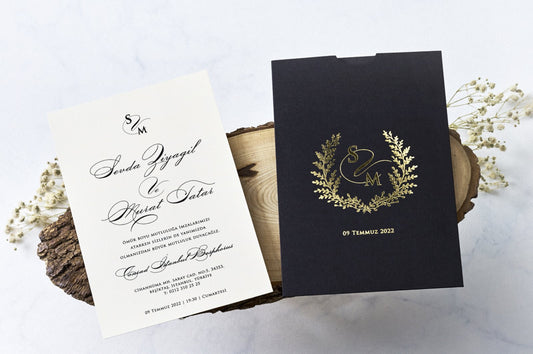 1145 - Elegáns Esküvői Meghívó