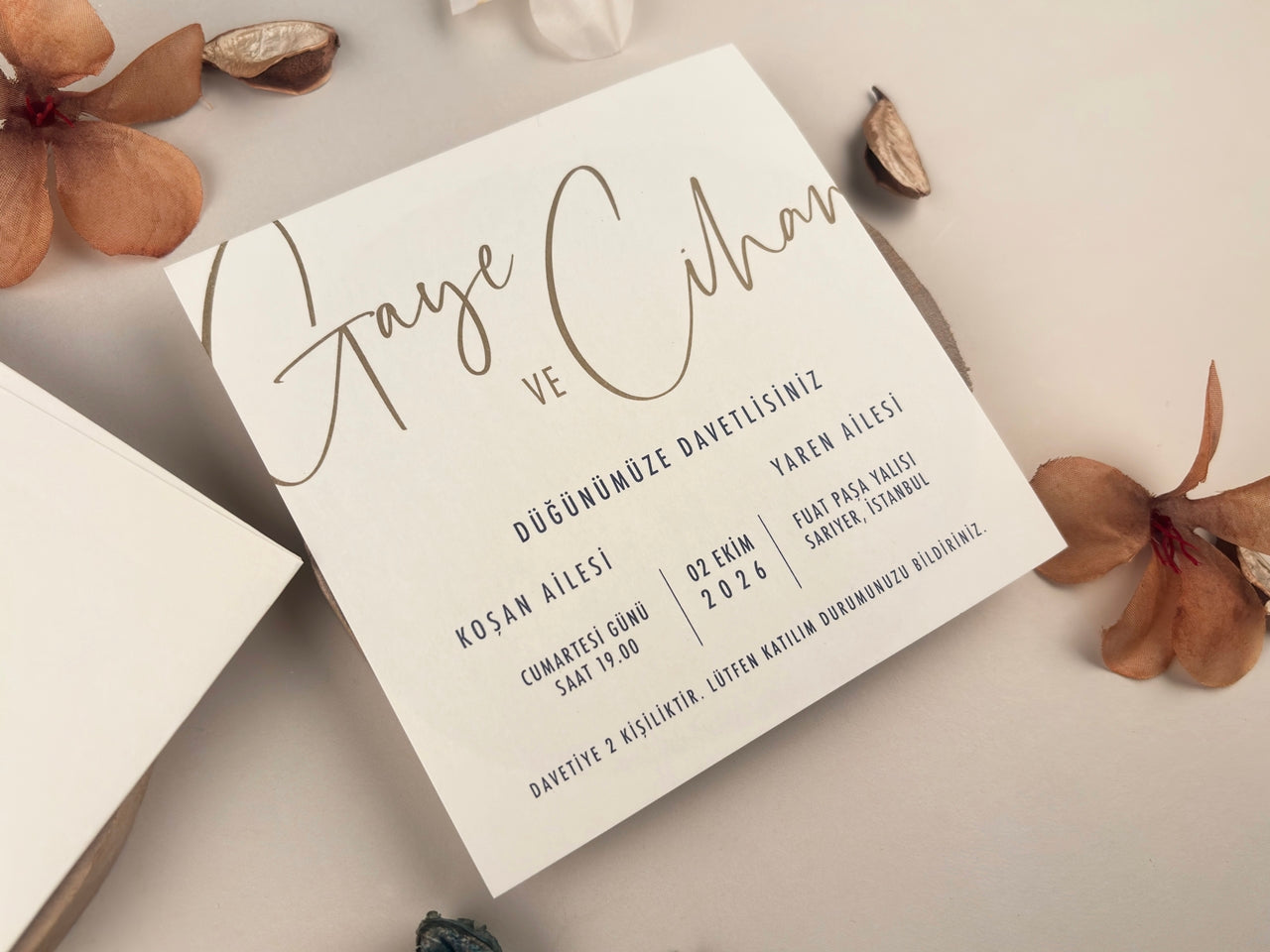 13312 - Minimalista esküvői meghívó