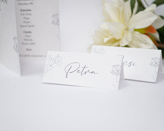 UK37 - Minimalista ültetőkártya-Ültetőkártya-Erdélyi Esküvői Meghívók-minimalista,UR37,virág,ültetőkártya-Erdélyi Esküvői Meghívók