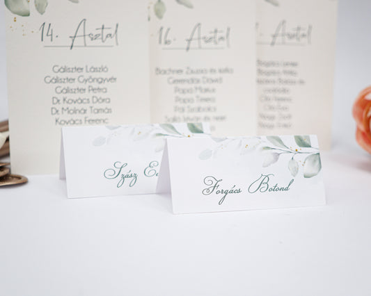 UK47 - Faágas ültetőkártya-Ültetőkártya-Erdélyi Esküvői Meghívók-greenery,UR47,ültetőkártya-Erdélyi Esküvői Meghívók