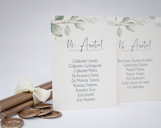 UR47 - Faágas ültetési rend-Ültetési rend-Erdélyi Esküvői Meghívók-greenery-Erdélyi Esküvői Meghívók