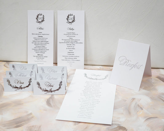 AS49 - Ezüstfóliázott asztalszám