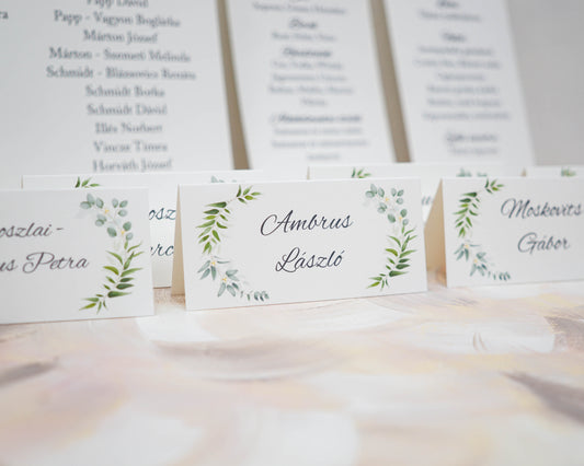 UK50 - Zöld leveles ültetőkártya