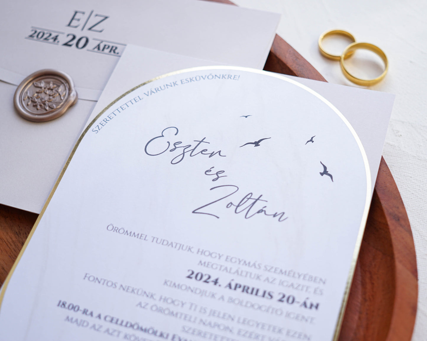 9254 - Elegáns Esküvői Meghívó