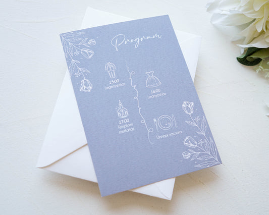 EM49 - Két oldalas letisztult esküvői meghívó-esküvői meghívó-Erdélyi Esküvői Meghívók-egyedi,minimalista,szürke-Erdélyi Esküvői Meghívók