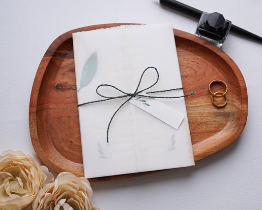 9206 - Greenery Esküvői Meghívó-esküvői meghívó-Erdélyi Esküvői Meghívók-arany,greenery,masni,Tavasz,Virag-Erdélyi Esküvői Meghívók