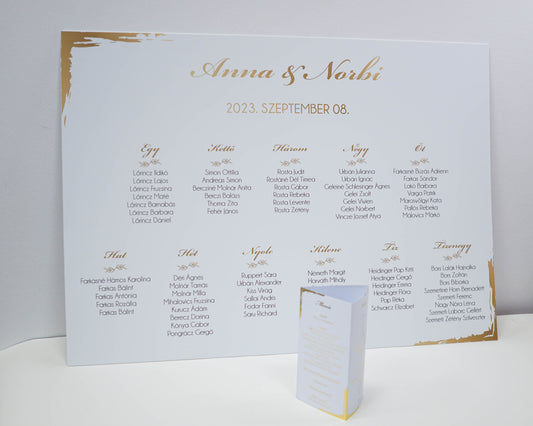 UR40 - Arany mintás minimalista ültetési rend-Ültetési rend-Erdélyi Esküvői Meghívók-9193,arany,minimalista-Erdélyi Esküvői Meghívók
