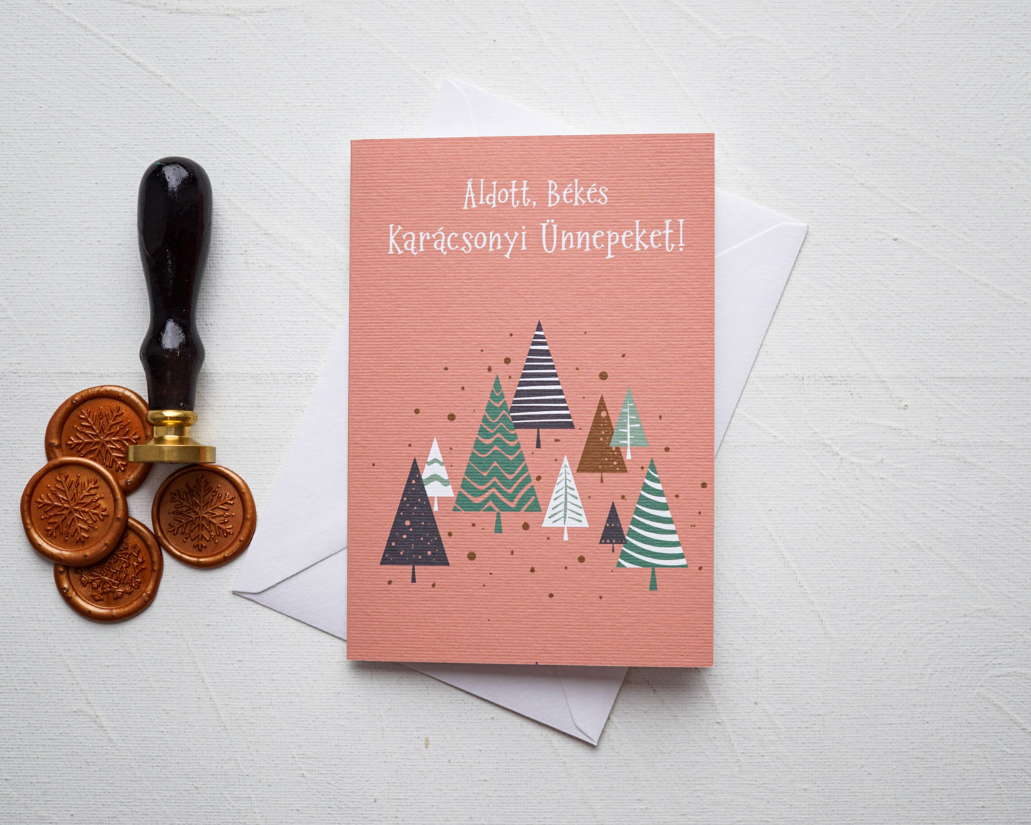 Vintage Karácsonyi képeslap, kinyitható, borítékkal - KK21-Képeslap-Erdélyi Esküvői Meghívók-Karácsony,Képeslap-Erdélyi Esküvői Meghívók