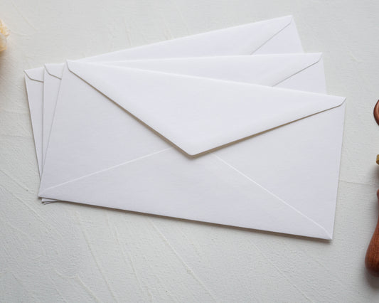 Tört fehér prémium boríték - 220 x 110 mm-Boríték-Erdélyi Esküvői Meghívók-boríték,fehér,gesso,törtfehér-Erdélyi Esküvői Meghívók