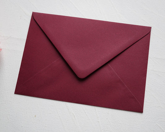 Bíborvörös prémium boríték - B6 - 125×176 mm - RENDELÉSRE-Boríték-Erdélyi Esküvői Meghívók-B6,boríték,piros,vörös-Erdélyi Esküvői Meghívók