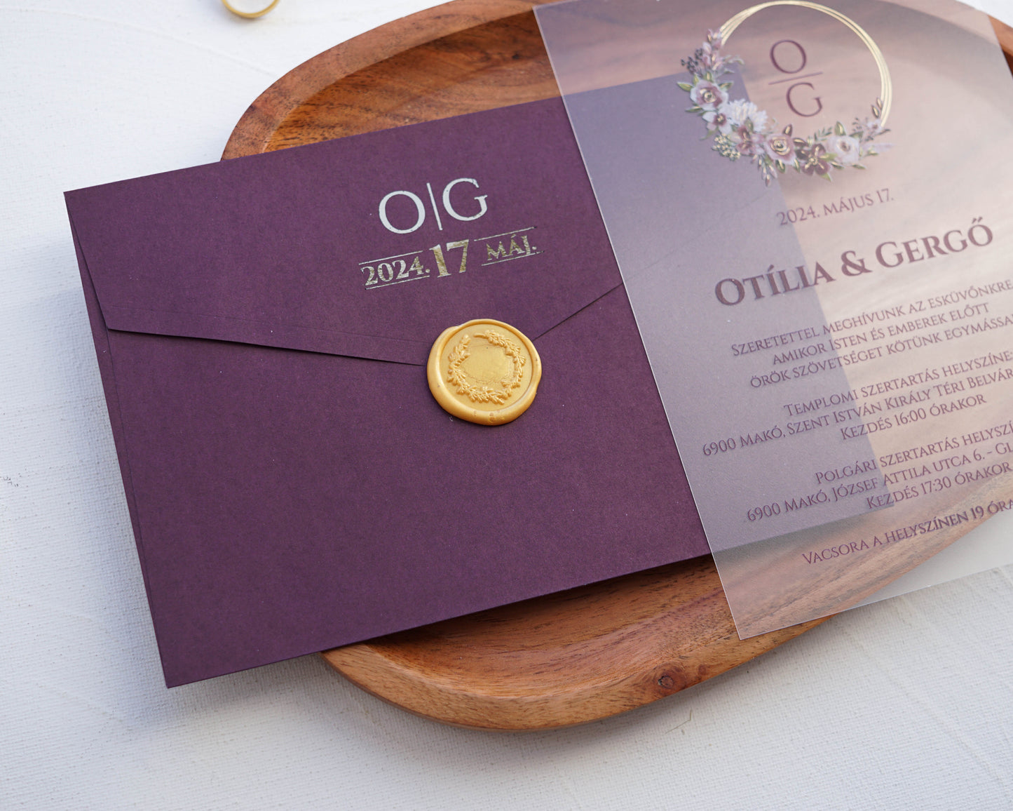 9267 - Plexi esküvői meghívó