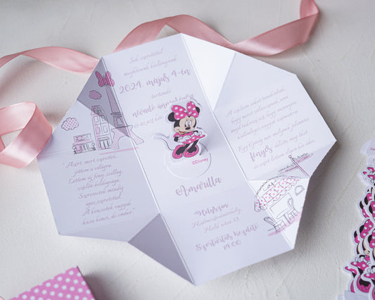 15728 - Keresztelő Meghívó-Keresztelő-Erdélyi Esküvői Meghívók-keresztelő,kislány-Erdélyi Esküvői Meghívók