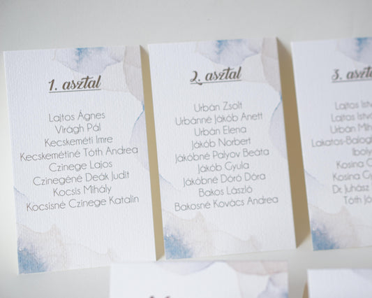 UR29- Aquarelle ültetési rend-Ültetési rend-Erdélyi Esküvői Meghívók-virág-Erdélyi Esküvői Meghívók