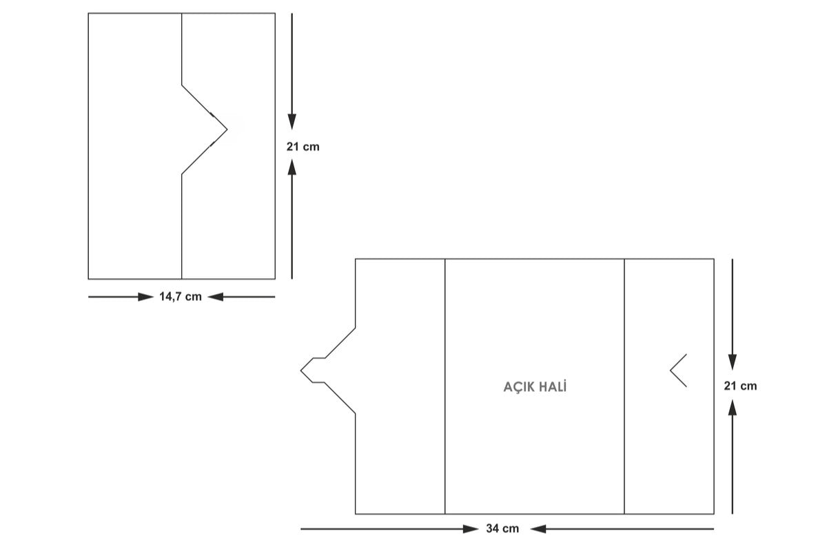 10540 - Levélmintás kinyitható esküvői meghívó