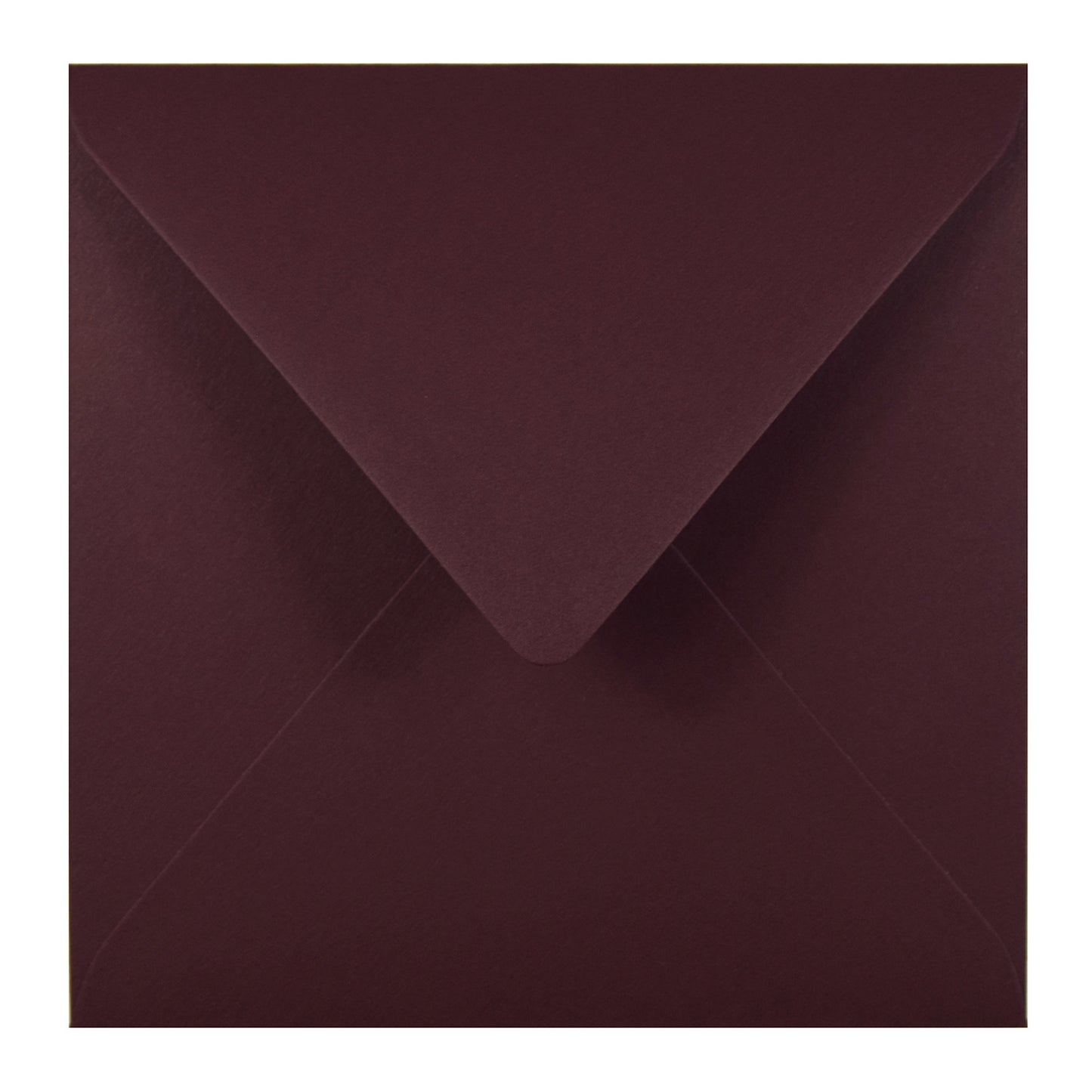 Burgundy premium envelope, K4 size 153x153mm, made from 120g/m² quality paper, perfect for elegant invitations.