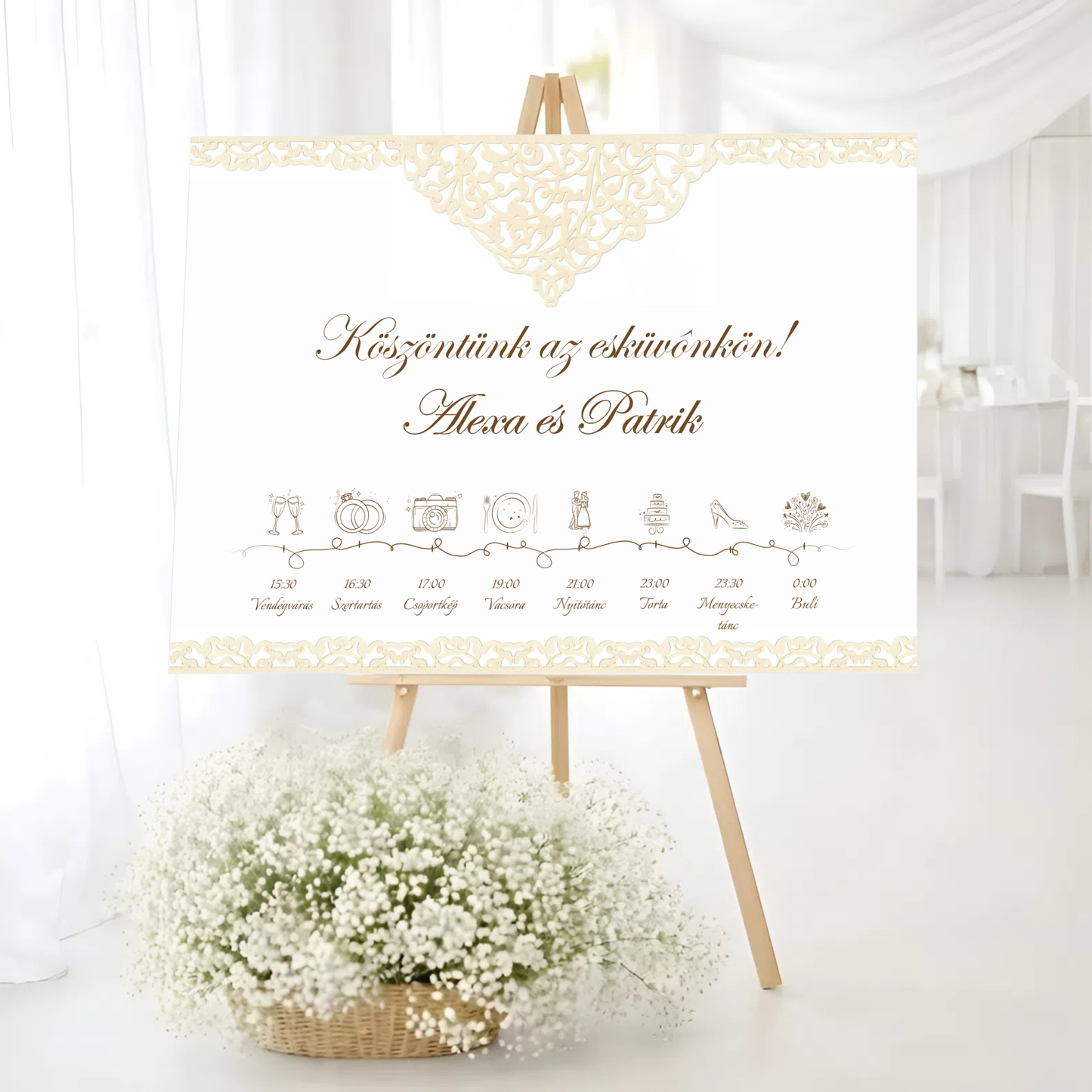 KT13 - Lace welcome sign