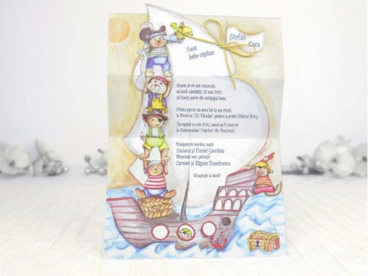 15511-Keresztelő meghívók-keresztelő, kisfiu, kislány-Erdélyi Esküvői Meghívók