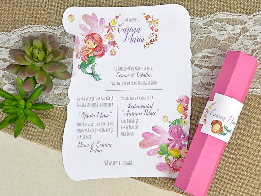 15603-Keresztelő meghívók-keresztelő, kislány-Erdélyi Esküvői Meghívók