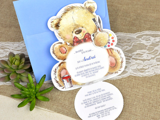 15615-Keresztelő meghívók-keresztelő, kisfiu-Erdélyi Esküvői Meghívók