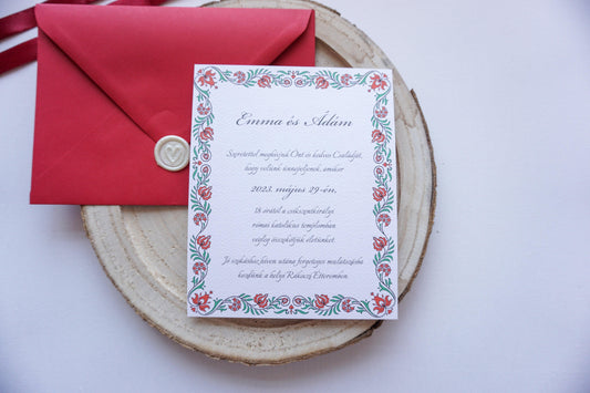 Esküvői meghívó EM03 - Két oldalas magyar népmesés meghívó - Erdélyi Esküvői Meghívók - Wedding invitation EM03 - Két oldalas magyar népmesés meghívó - invitatii de nunta EM03 - Két oldalas magyar népmesés meghívó