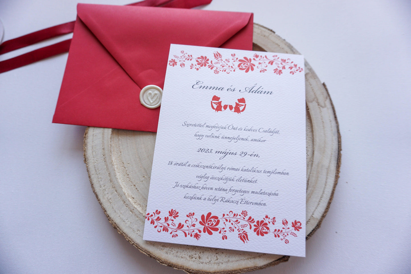 Esküvői meghívó EM04 - Két oldalas magyar népmesés meghívó - Erdélyi Esküvői Meghívók - Wedding invitation EM04 - Két oldalas magyar népmesés meghívó - invitatii de nunta EM04 - Két oldalas magyar népmesés meghívó
