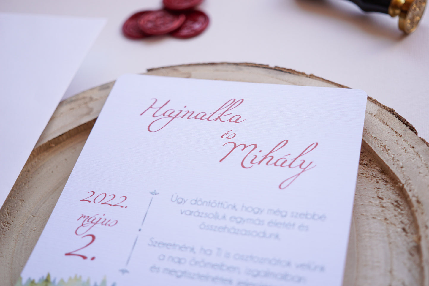 Esküvői meghívó EM15 - Két oldalas Akvarell tájkép hatású esküvői meghívó - Erdélyi Esküvői Meghívók - Wedding invitation EM15 - Két oldalas Akvarell tájkép hatású esküvői meghívó - invitatii de nunta EM15 - Két oldalas Akvarell tájkép hatású esküvői meghívó