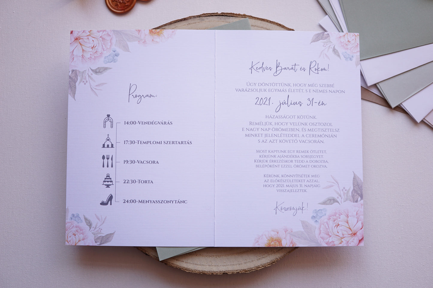 Esküvői meghívó EM11 - Kinyitható virágmintás esküvői meghívó - Erdélyi Esküvői Meghívók - Wedding invitation EM11 - Kinyitható virágmintás esküvői meghívó - invitatii de nunta EM11 - Kinyitható virágmintás esküvői meghívó