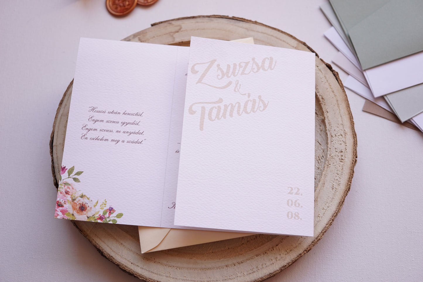Esküvői meghívó EM23 - Kinyitható Virágmintás esküvői meghívó - Erdélyi Esküvői Meghívók - Wedding invitation EM23 - Kinyitható Virágmintás esküvői meghívó - invitatii de nunta EM23 - Kinyitható Virágmintás esküvői meghívó