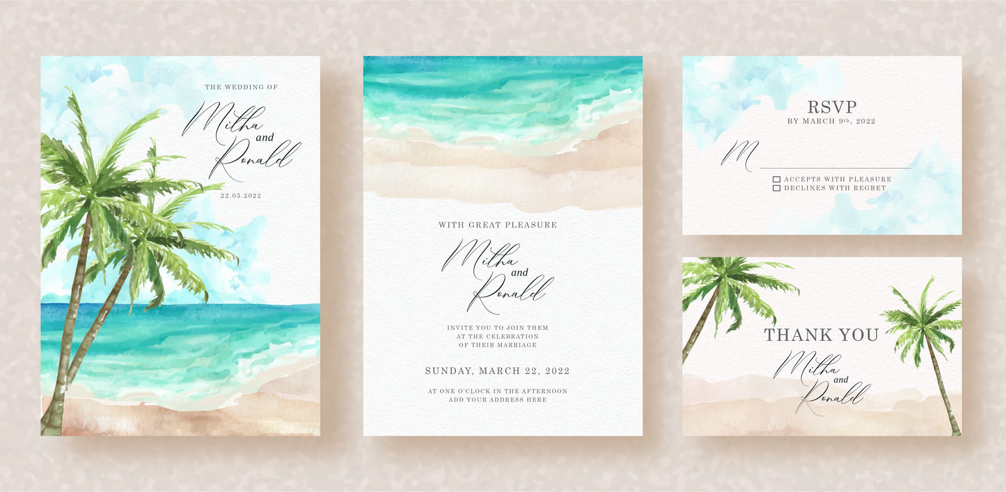 Esküvői meghívó EM15 - Két oldalas Akvarell tájkép hatású esküvői meghívó - Erdélyi Esküvői Meghívók - Wedding invitation EM15 - Két oldalas Akvarell tájkép hatású esküvői meghívó - invitatii de nunta EM15 - Két oldalas Akvarell tájkép hatású esküvői meghívó