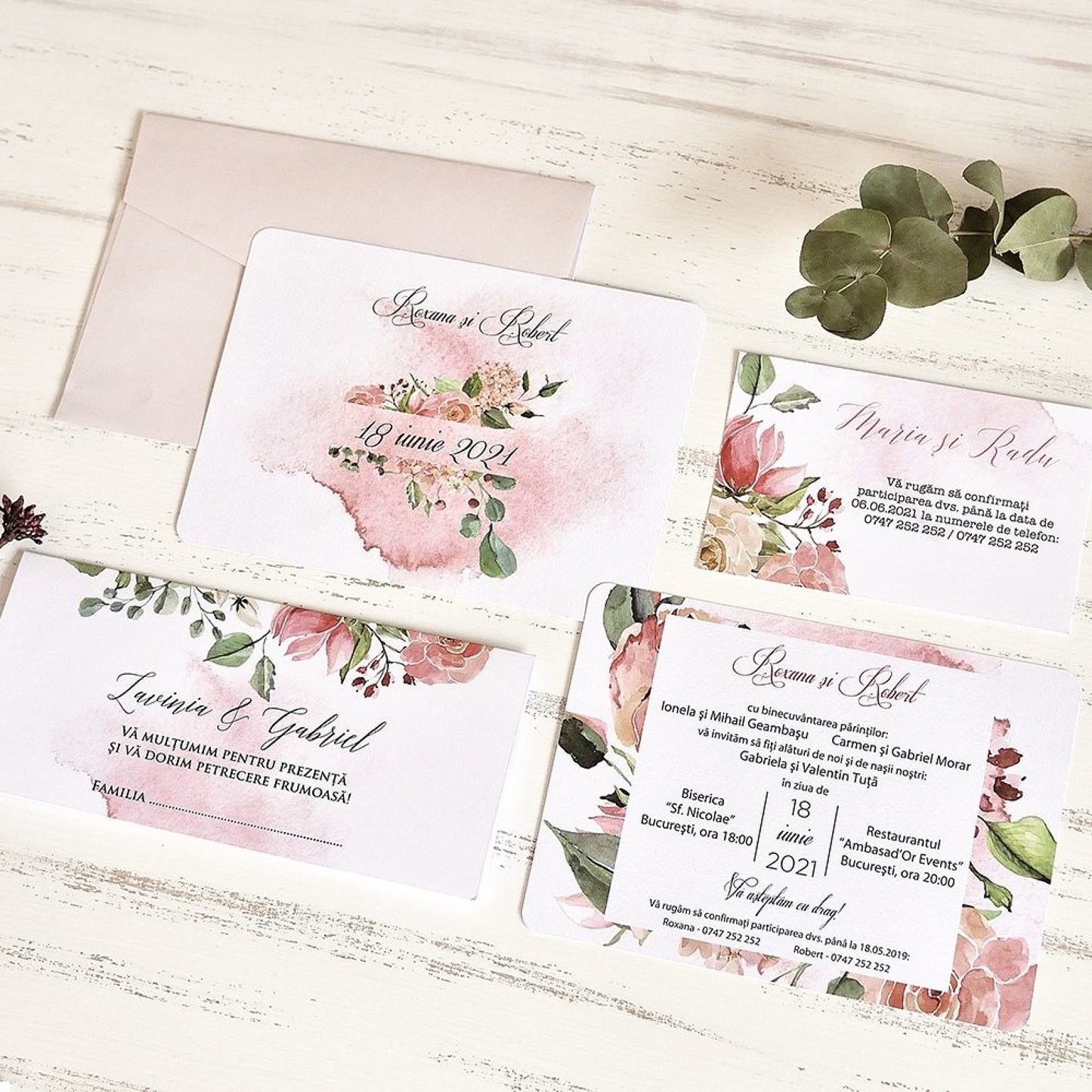 39781-esküvői meghívó-bordó, covid, pink, rózsa, virág, zöld-Erdélyi Esküvői Meghívók