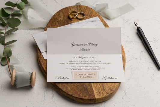 9244-esküvői meghívó-barack, barackszin, elegans, szurke-Erdélyi Esküvői Meghívók