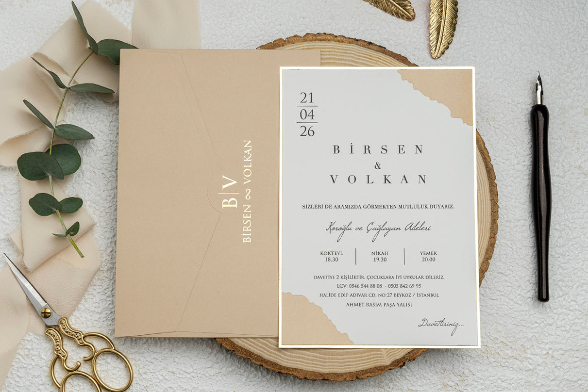 9247 - Elegáns Esküvői Meghívó