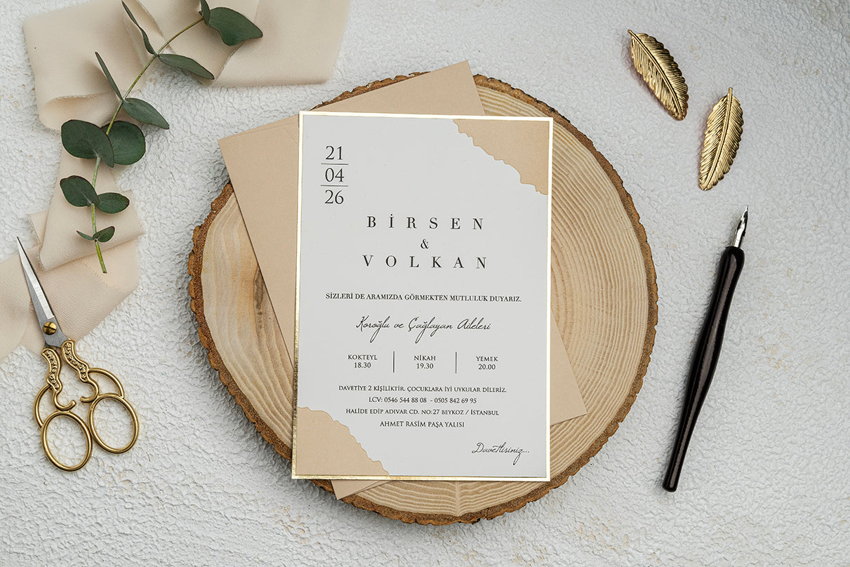 9247 - Elegáns Esküvői Meghívó