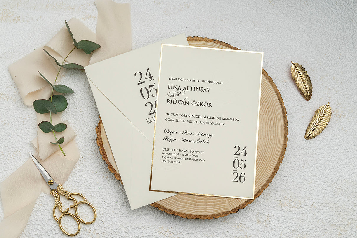 9262 - Elegáns Esküvői Meghívó