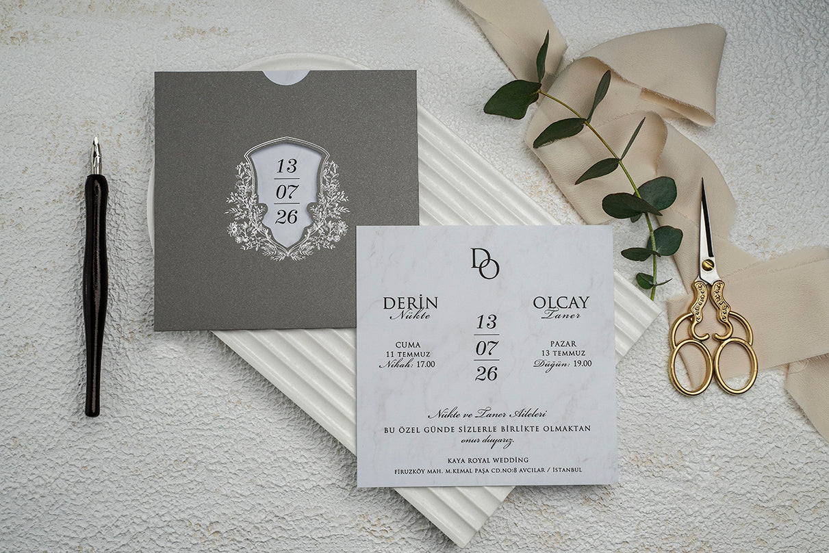 9291 - Elegáns Esküvői Meghívó