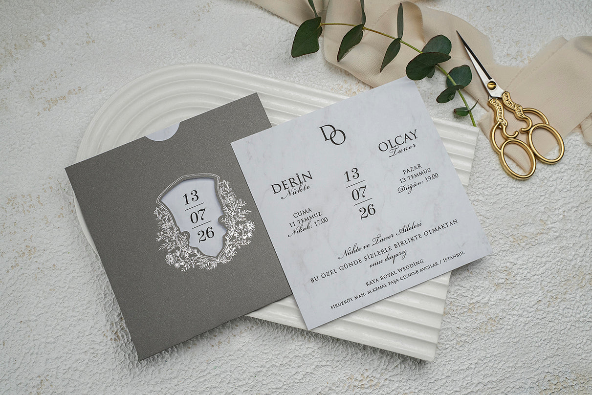 9291 - Elegáns Esküvői Meghívó