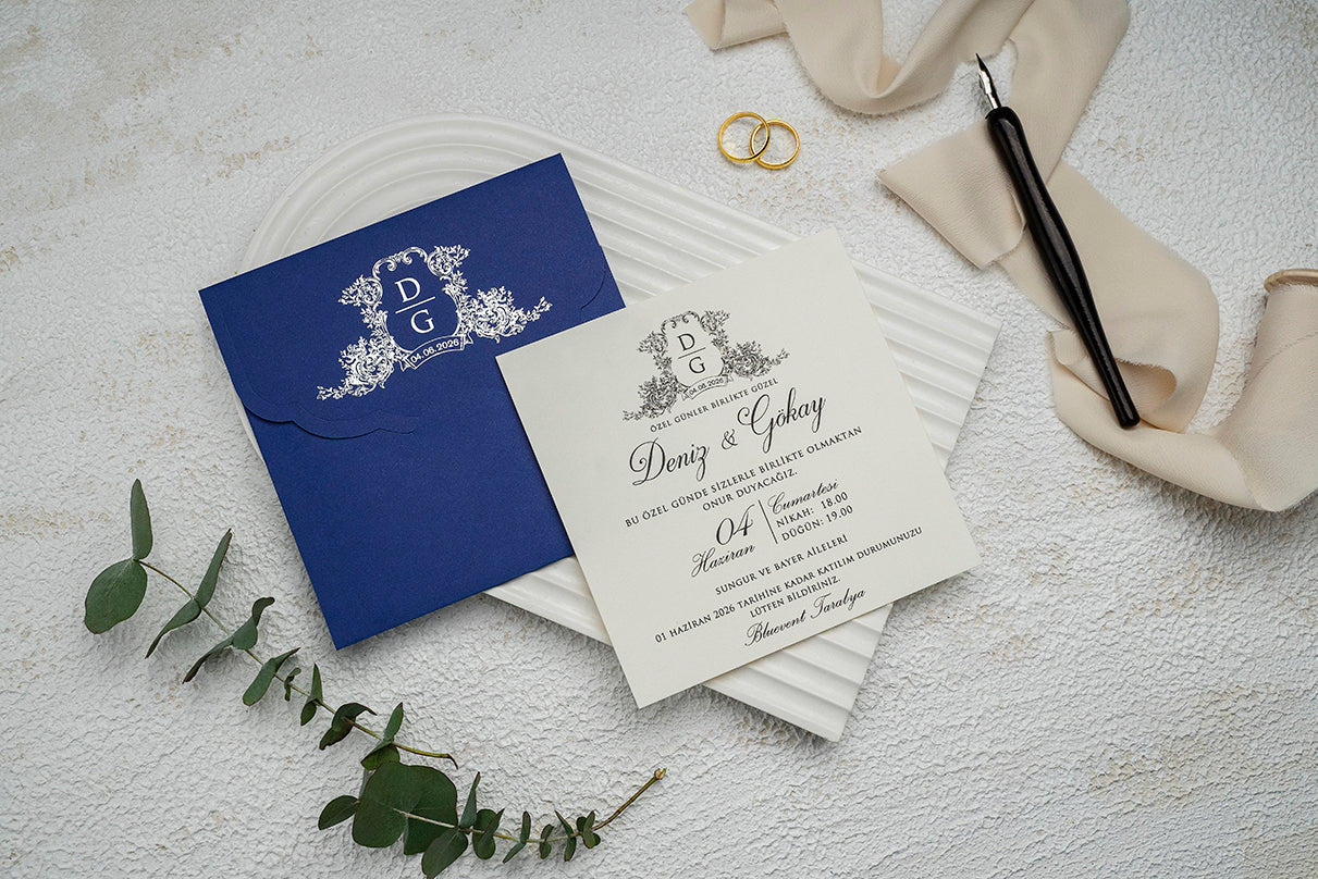 9305 - Elegáns Esküvői Meghívó-esküvői meghívó-Erdélyi Esküvői Meghívók-elegans,ezüst,kék-Erdélyi Esküvői Meghívók