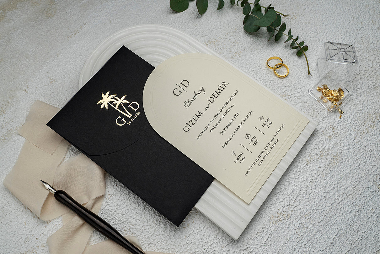 9309 - Elegáns Esküvői Meghívó