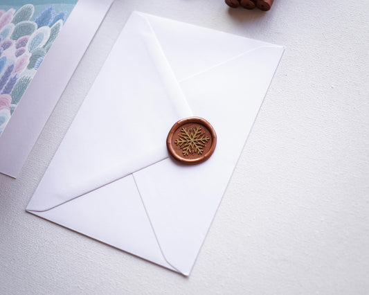 Karácsonyi, festett hópehely viaszpecsét-viaszpecsét-Erdélyi Esküvői Meghívók-Karácsony,viaszpecsét-Erdélyi Esküvői Meghívók