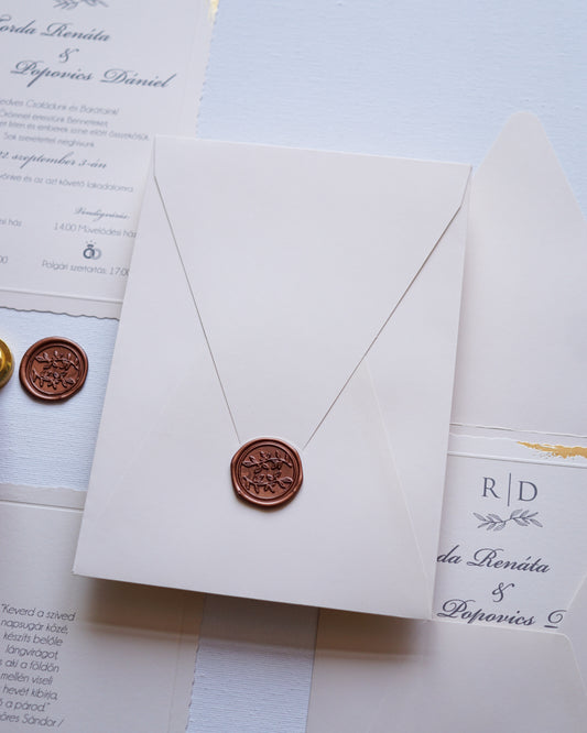 Z9218 - Krém díszboríték - 20 cm x 14 cm-Boríték-20 x 14 cm -boríték, fekete boríték - plicuri colorate - plicuri speciale -Erdélyi Esküvői Meghívók