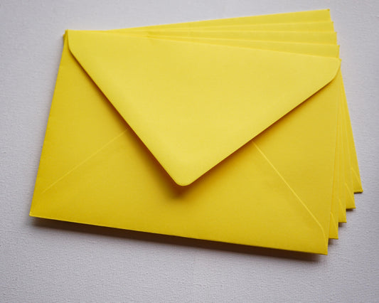 Citromsárga díszboríték - C6 - 114 x 162 mm-Boríték-C6 - 11.4 x 16.2 cm -boríték, sárga boríték - plicuri colorate - plicuri speciale -Erdélyi Esküvői Meghívók