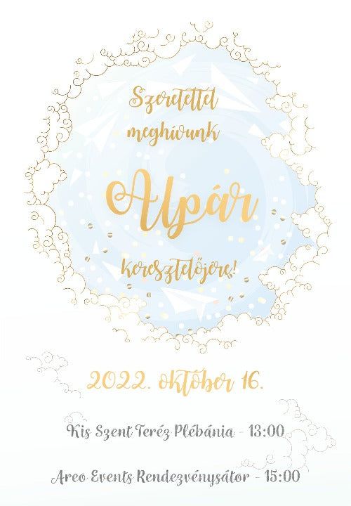DM12 - Digitális keresztelő meghívó - KM03