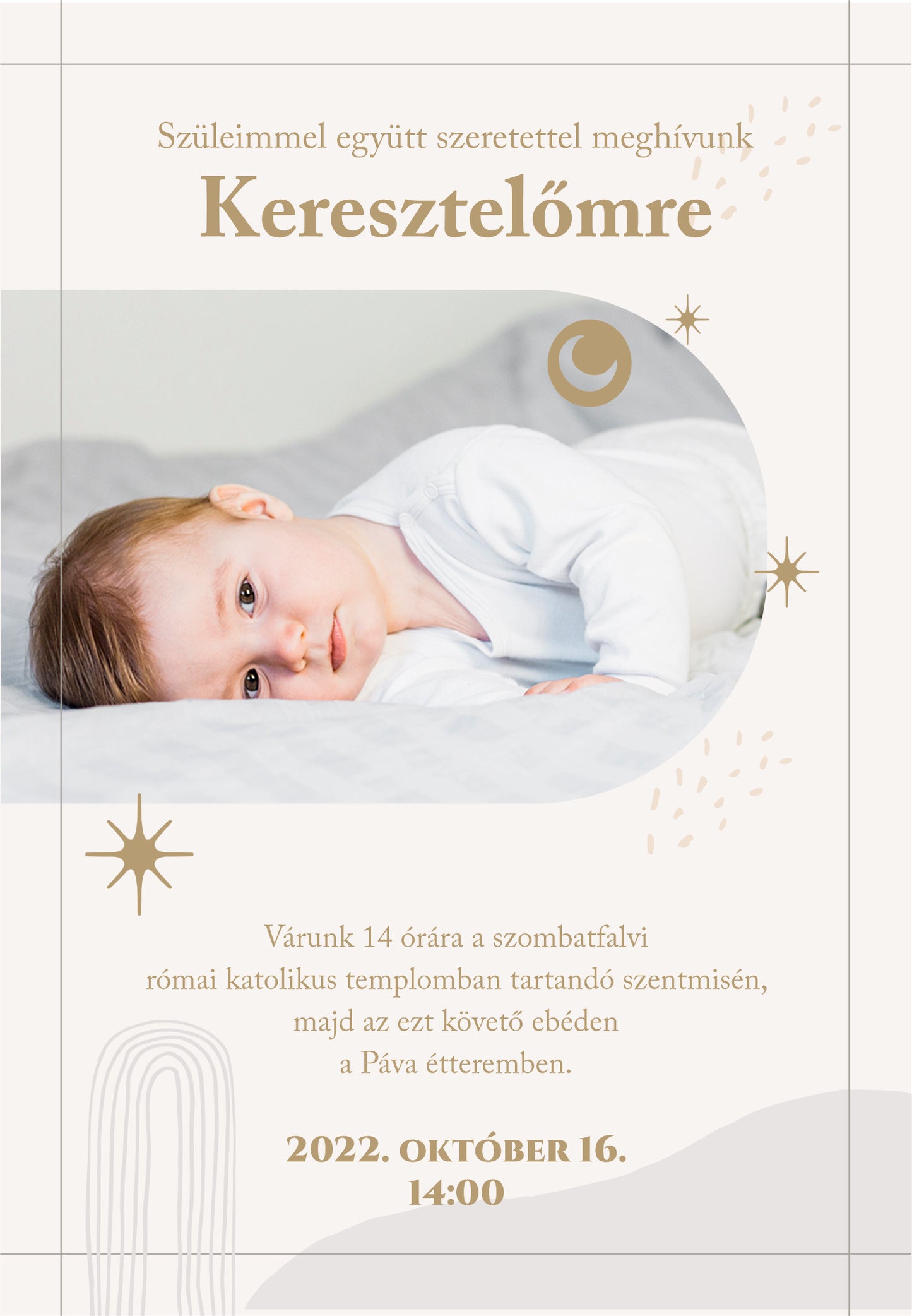 DM14 - Digitális keresztelő meghívó - KM05