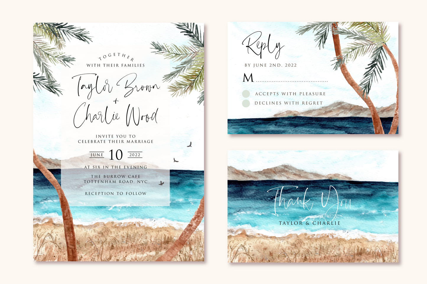 Esküvői meghívó EM15 - Két oldalas Akvarell tájkép hatású esküvői meghívó - Erdélyi Esküvői Meghívók - Wedding invitation EM15 - Két oldalas Akvarell tájkép hatású esküvői meghívó - invitatii de nunta EM15 - Két oldalas Akvarell tájkép hatású esküvői meghívó