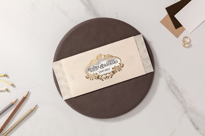 10522 - Tokos esküvői meghívó arany mintával