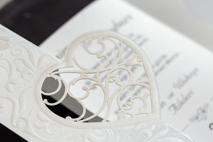 10525 - Kinyitható lézervágott esküvői meghívó