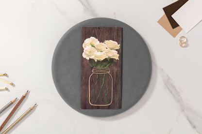 10526 - Tokos esküvői meghívó virág mintával