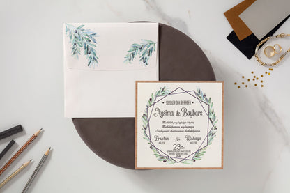 10541 - Olajágas esküvői meghívó