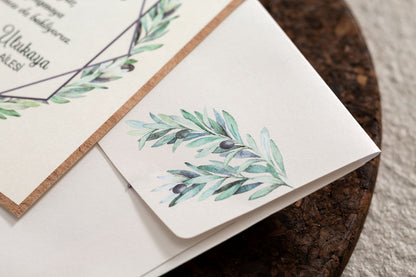 10541 - Olajágas esküvői meghívó