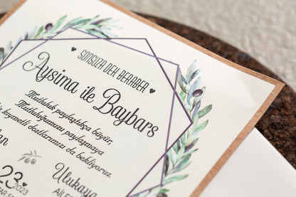 10541 - Olajágas esküvői meghívó